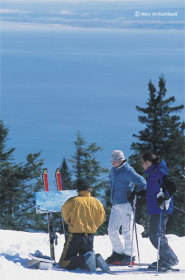 Skiing at Le Massif can be a combination of art and sport.
