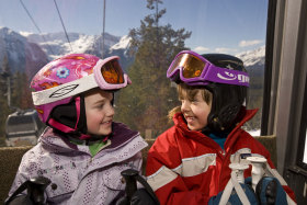 Kids ski free at select Canadian Rockies resorts with a family lodging package.