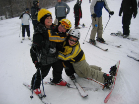 Skiers and snowboarders have fun at Ski Snowstar.