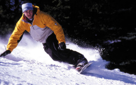 Snowboarder at Camelback.